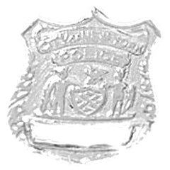 Sterling Silver New York Police Pendant