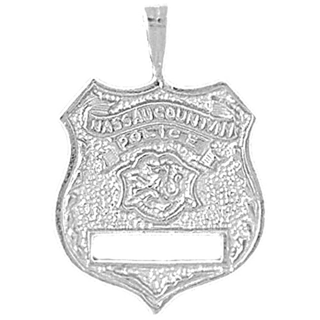 Sterling Silver New York Police Pendant