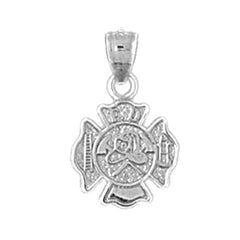 Sterling Silver Fire Department Pendant