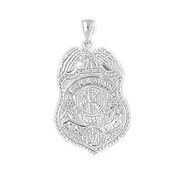 Sterling Silver Fire Department Pendant