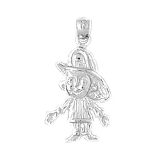 Sterling Silver Fireman Pendant