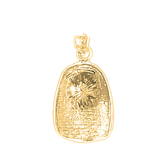 Yellow Gold-plated Silver Firemans Helmet Pendant