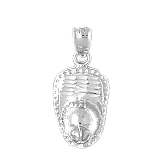 Sterling Silver Firemans Helmet Pendant