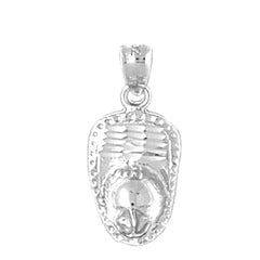 Sterling Silver Firemans Helmet Pendant