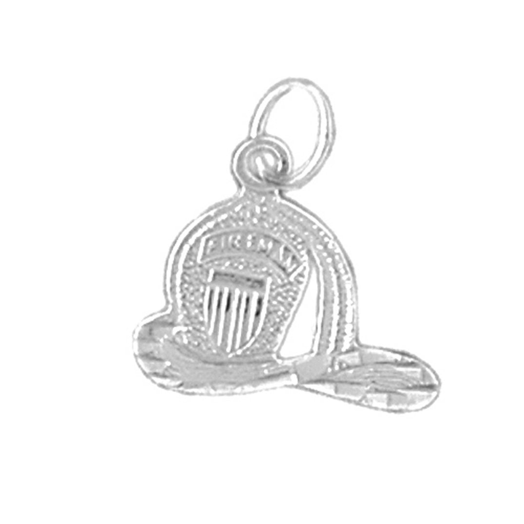 Sterling Silver Firemans Helmet Pendant