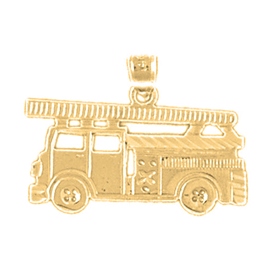 Yellow Gold-plated Silver Firemans Ladder Pendant