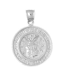 Sterling Silver Department Of Air Force Pendant