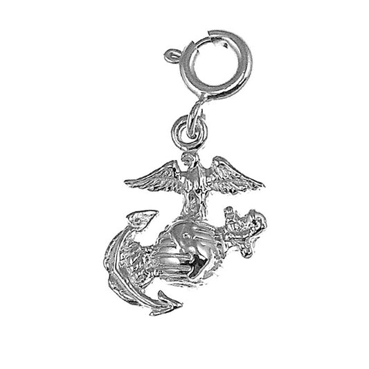 Sterling Silver Marine Corps Logo Pendant