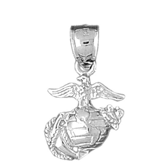 Sterling Silver Marine Corps Logo Pendant