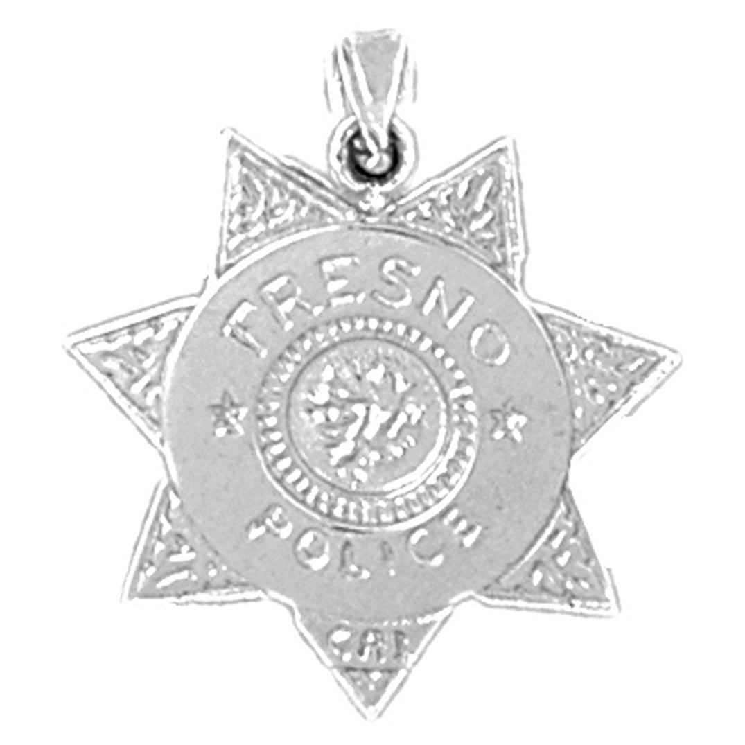 Sterling Silver Fresno Police Pendant