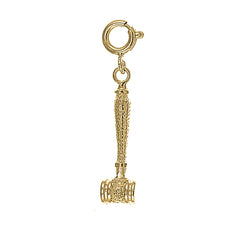 Yellow Gold-plated Silver Gavel Pendant