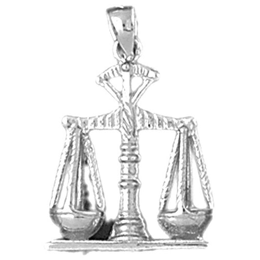 Sterling Silver Weights Of Justice Pendant