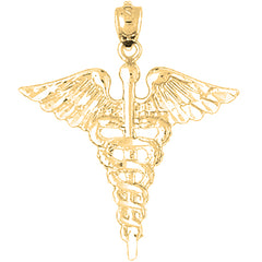 Yellow Gold-plated Silver Cadeusus Pendant