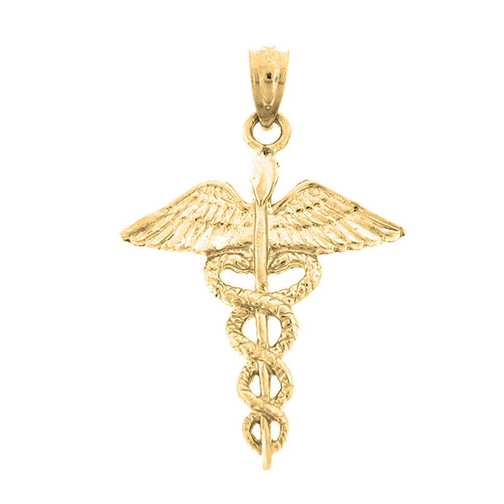 Yellow Gold-plated Silver Cadeusus Pendant