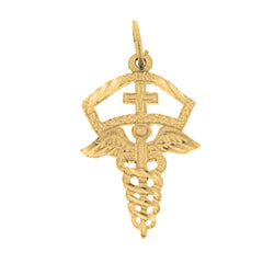 Yellow Gold-plated Silver Cadeusus Pendant