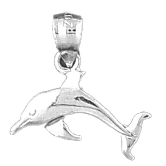 Sterling Silver Dolphin, Starfish, And Shell Pendant