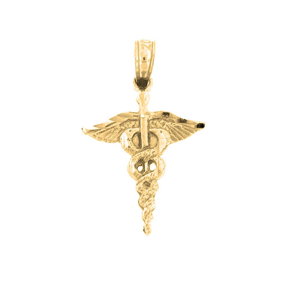 Yellow Gold-plated Silver Cadeusus Pendant