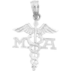 Sterling Silver Ma Medical Assistant Pendant