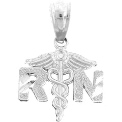 Sterling Silver RN Registered Nurse Pendant