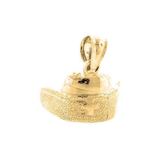 Yellow Gold-plated Silver Nurses Hat Pendant