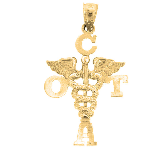 Yellow Gold-plated Silver Cota Children's Organ Transplant Association Pendant