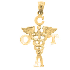 Yellow Gold-plated Silver Cota Children's Organ Transplant Association Pendant