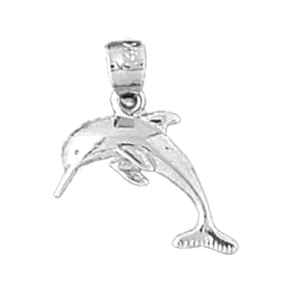 Sterling Silver Dolphin, Starfish, And Shell Pendant