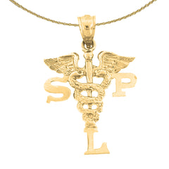 Sterling Silver Spl Surgical Planning Laboratory Pendant (Rhodium or Yellow Gold-plated)