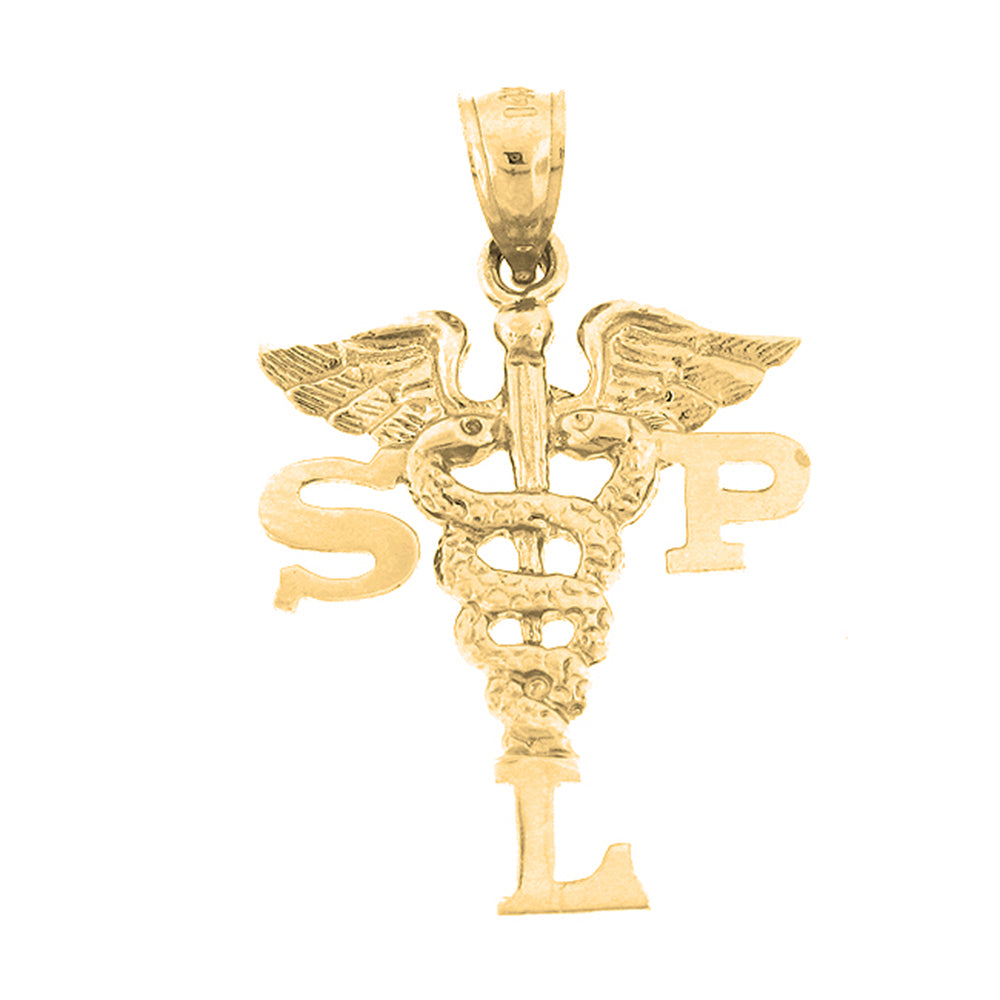 Yellow Gold-plated Silver Spl Surgical Planning Laboratory Pendant