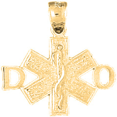 Yellow Gold-plated Silver Do Doctor Of Osteopathic Medicine Pendant