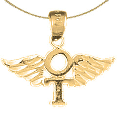 Sterling Silver Ot Occupational Therapist Pendant (Rhodium or Yellow Gold-plated)