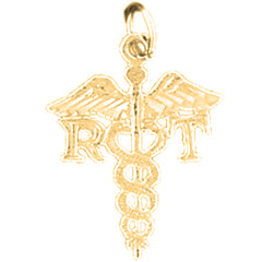 Yellow Gold-plated Silver Rt Pendant
