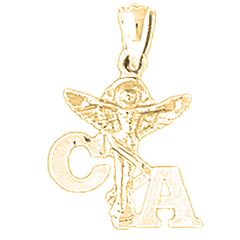 Yellow Gold-plated Silver Ca Pendant