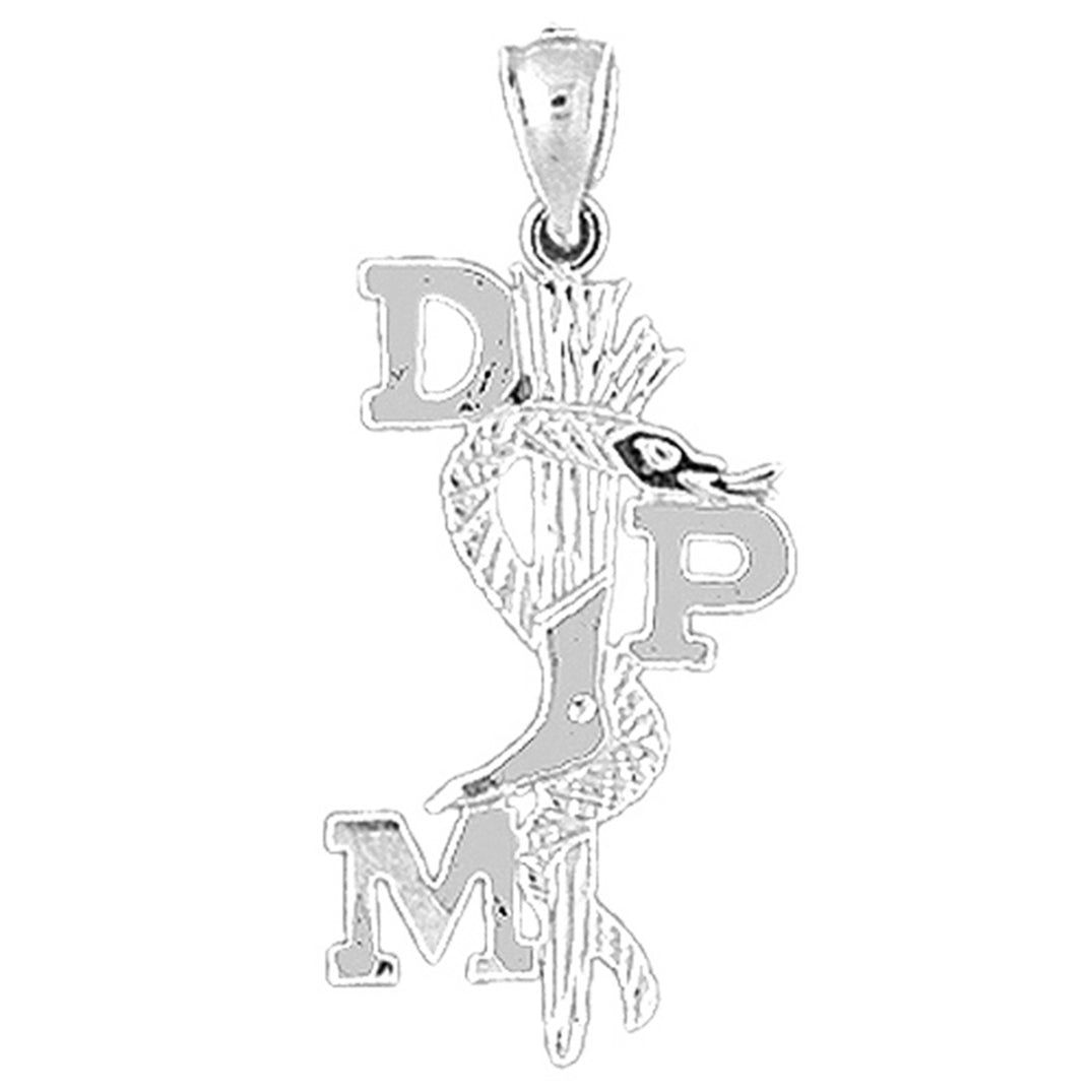 Sterling Silver Dpm Doctor Of Podiatric Medicine Pendant