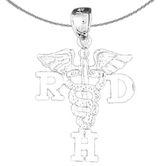 Sterling Silver Rdh Pendant (Rhodium or Yellow Gold-plated)