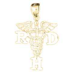 Yellow Gold-plated Silver Rdh Pendant