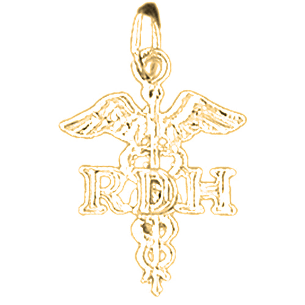 Yellow Gold-plated Silver Rh Pendant