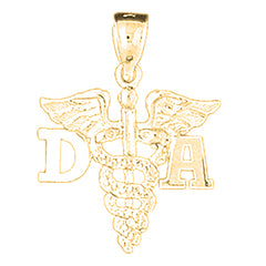 Yellow Gold-plated Silver Da Pendant