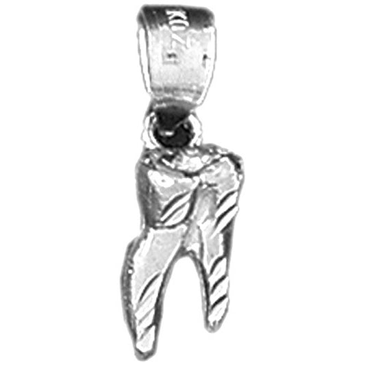 Sterling Silver 3D Tooth Pendant