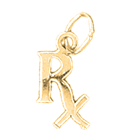Yellow Gold-plated Silver Rx Mixing Bowl Pendant