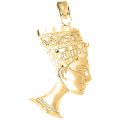 Yellow Gold-plated Silver Nefertiti Pendant