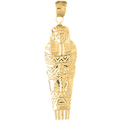 Yellow Gold-plated Silver Mummy Pendant