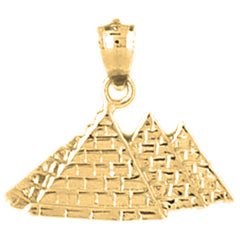 Yellow Gold-plated Silver Pyramid Pendant