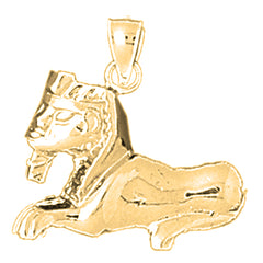 Yellow Gold-plated Silver Sphinx Pendant