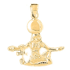 Yellow Gold-plated Silver Sphinx Pendant