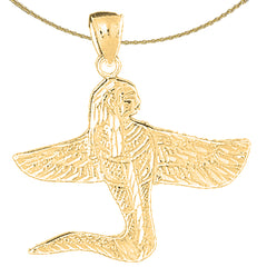 Sterling Silver Sphinx Pendant (Rhodium or Yellow Gold-plated)