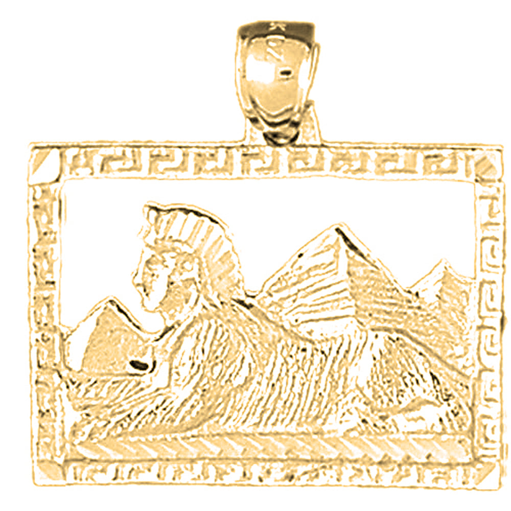 Yellow Gold-plated Silver Egyptian Pendant