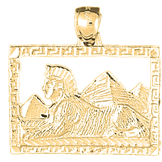 Yellow Gold-plated Silver Egyptian Pendant