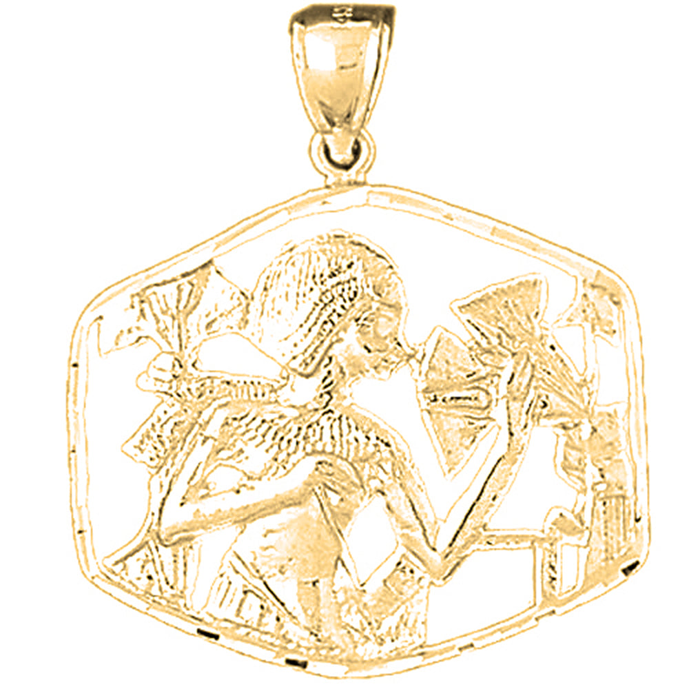 Yellow Gold-plated Silver Egyptian Pendant