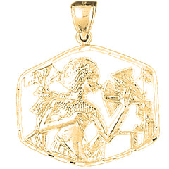 Yellow Gold-plated Silver Egyptian Pendant